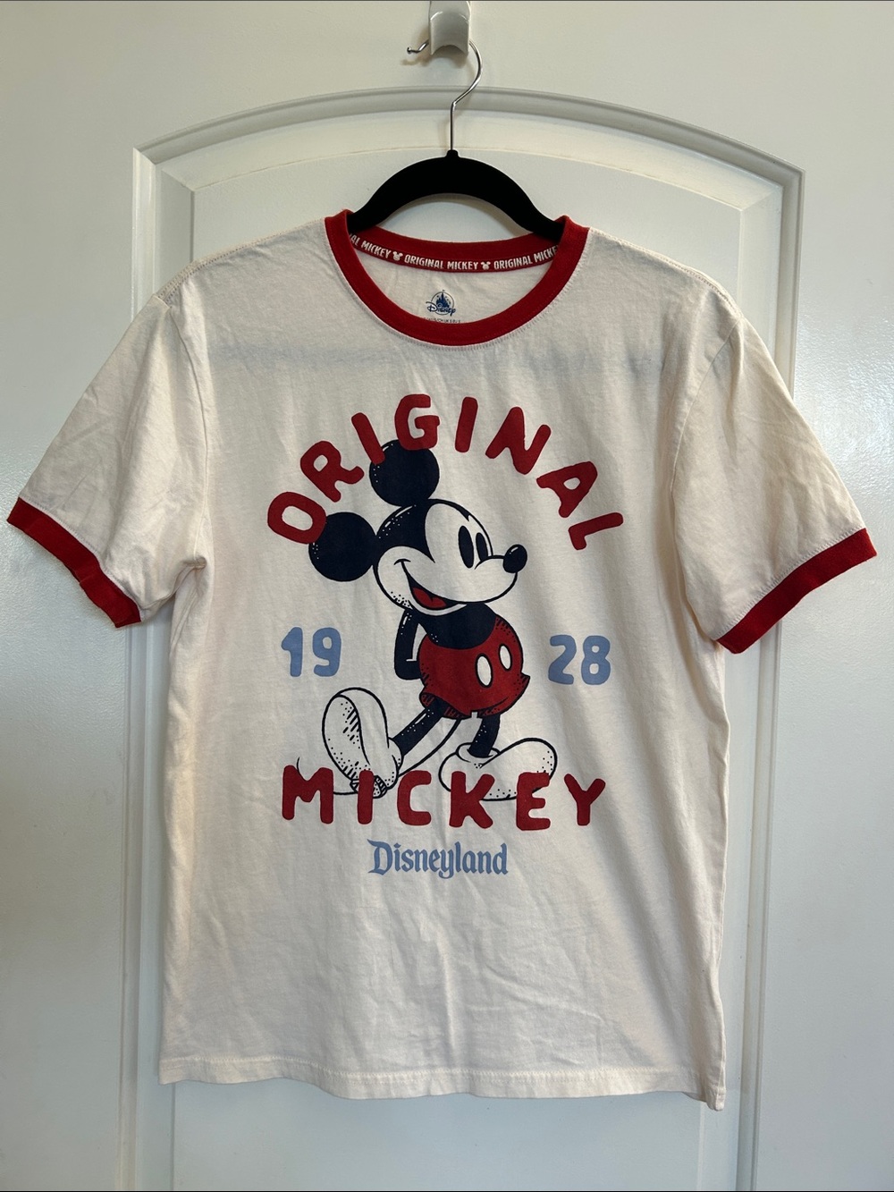 Disney Cream Tee with Red Trim and Mickey Graphic - Picture 7 of 7